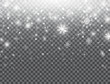 © Liubov - Realistic falling snowflakes isolated on transparent background. Winter background with snow. White snowflakes flying in the air. Magic snowfall texture. Christmas design. Vector illustration