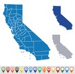 Set outline maps of California