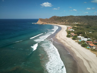 Wall Mural - Beach line with luxury houses