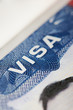 Macro of american visa