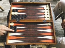 Backgammon Board Game With Dices