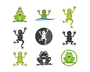 Wall Mural - Frog Logo Template vector illustration