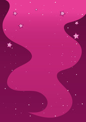 Sticker - Pink background with many stars