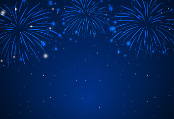 Wall Mural - wallpaper theme of fireworks in dark sky