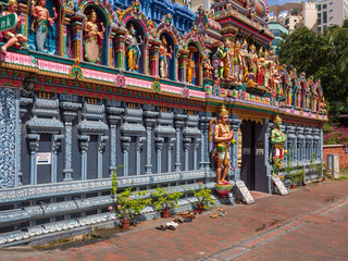 Wall Mural - Facade of Sri Krishnan Hindu temple in Singapore	