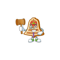 Sticker - Smart judge bell cookies presented in cartoon character style