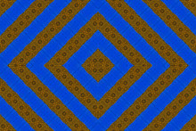Blue And Orange African Fabric 
