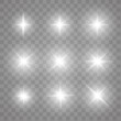 © KARYNA - Set Of Sparks Isolated. Vector Glowing Stars. Lens Flares and Sparkles
