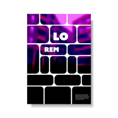 Wall Mural - Dark Purple Monochrome Modern Style Tiled Flyer or Cover Design for Your Business with Blurred Urban Theme - Applicable for Business Reports, Presentations, Placards, Posters