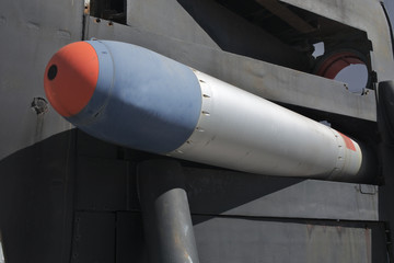 Torpedo missile  on a submarine