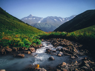 beautiful view of mountain ranges