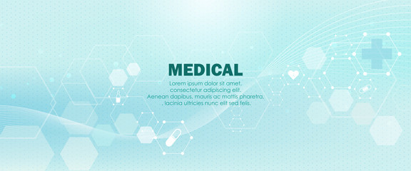 medical infographic technology background. abstract background medical for the hospital, page.blue a