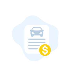 Wall Mural - car loan or payments vector icon