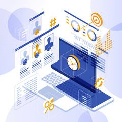 Wall Mural - content marketing strategy web banner.