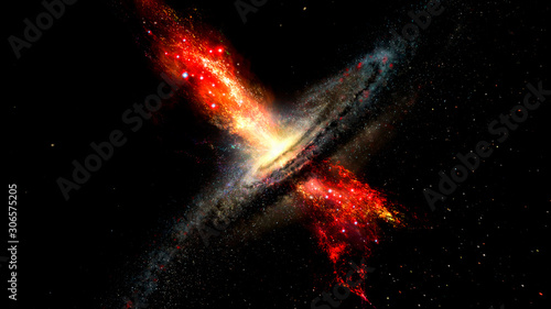 Cuadros en Lienzo Artist’s impression of stars born in winds from supermassive b