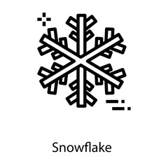 Wall Mural -  Snowflake Line Vector 