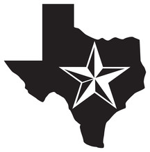Texas Map And Star (Lone Star State Design)