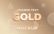 gold text effect mockup full editable text
