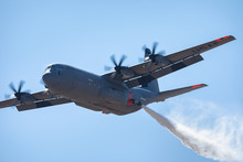 C-130J In A Firefighting Drop