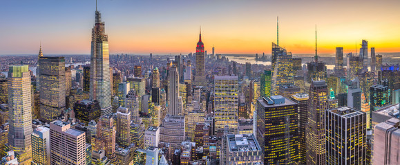 Fototapete - New York City Manhattan midtown buildings skyline