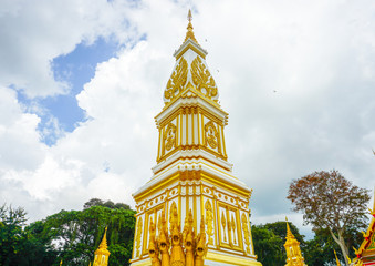 08/10/2019:Nakonphanom, thailand:phra-tha-tum-rukkha-nakhon (Pagoda) Located at wat phra-tha-tum-rukkha-nakhon (Temple) landmark of nakonphanom province in thailand.