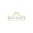 Watches frame logo design template