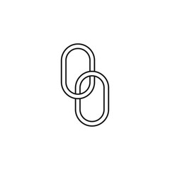 Wall Mural - link building - minimal line web icon. simple vector illustration. concept for infographic, website 