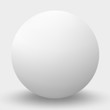 White sphere isolated on white. Vector illustration.