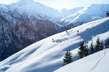 Friends skiing in the backcountry