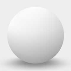 white sphere isolated on white. vector illustration.