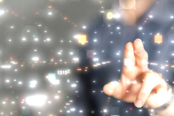 innovation futuristic digital data binary code background technology