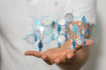abstract social network scheme, which contains business people