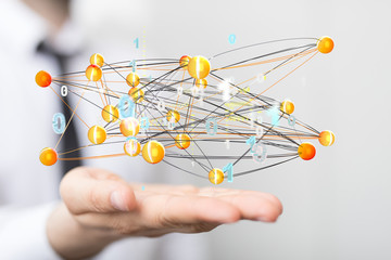 abstract social network scheme, which contains business people