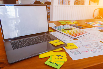 Soft Focus,A team of UI / UX web designers are working together to develop a mobile responsive website with UI UX Front End Designer Previewing.