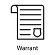  Warrant Line Vector 