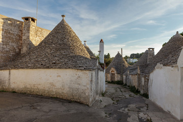 Alberobello, street with trulli house