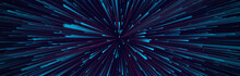 Abstract Circular Speed Background. Centric Motion Of Star Trails. Starburst Dynamic Lines Or Rays. 3D Rendering.
