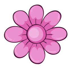 Poster - Single flower in pink color