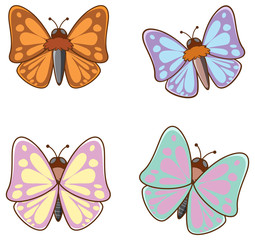 Sticker - Isolated picture of butterflies