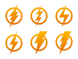Wall Mural - lightning icons - vector.