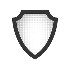 Wall Mural - vector dotted shield in pop art design.