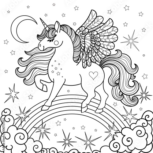 Cute Unicorn Coloring Page Free Printable Coloring Pages with regard to Cute Uni