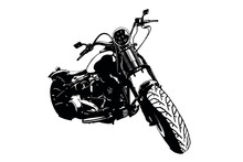 Vector Custom Bike Motorcycle Graphic Poster Illustration.  I