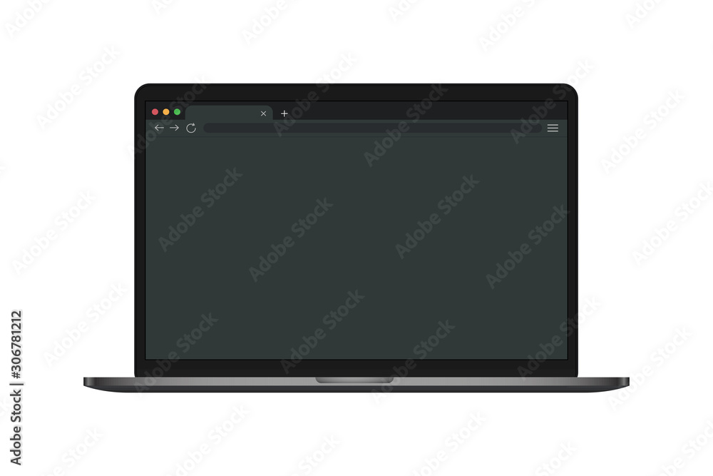 Vector de Stock Computer browser Web window screen mockup vector ...