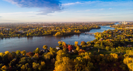 Wall Mural - aerial view in laval, quebec , canada