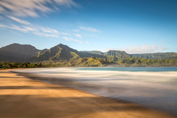 Sunrise at Hanalei bay, Kauai, Hawaii