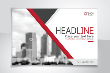 Wall Mural - horizontal vector background template for page covers, flyers, leaflets or advertising billboards