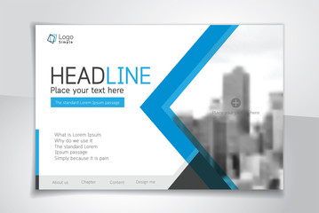 Wall Mural - horizontal vector background template for page covers, flyers, leaflets or advertising billboards