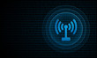 Digital signal with ripples ''Pulse Effect'' technology wireless symbol	