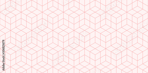 Background pattern seamless geometric abstract pink color vector.